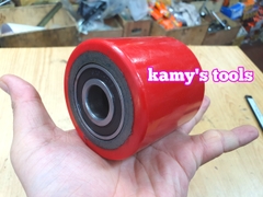 Bánh xe nâng tay PU đỏ 68x73, 70x80 bán lẻ từng cái