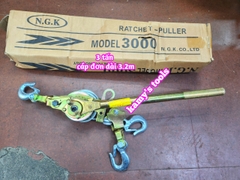 Kích căng cáp 3 tấn 3 móc cáp đơn dài 3.2m Pat Ngk