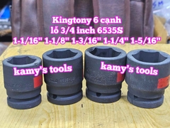 1-1/16 1-1/8 1-3/16 1-1/4 1-5/16 đầu tuýp khẩu lỗ 3/4 inch 6 cạnh Kingtony 653534S 653536S 653538S 653540S 653542S