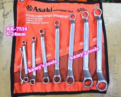 Bộ cờ lê 2 đầu vòng Asaki AK-7514 8 chi tiết 6-24mm