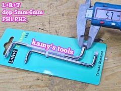 Bộ Tua Vít 2 Đầu Chữ Z L+R+T dẹp 5mm 6mm PH1 PH2