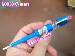 Bút thử điện AC 100-500v dài 145mm L0039 C-mart, vít thử điện