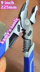 Kìm điện tuốt dây điện bấm cos đa năng 9 inch 225mm Rur R2220, kìm bằng
