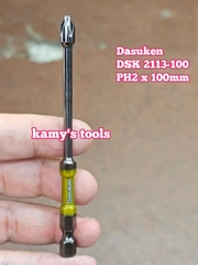 Đầu mũi bắn vít bake PH2 dài 100mm Dasuken DSK 2113-100 (bán lẻ 1 cây)