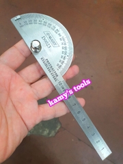 Thước đo góc 180 độ được làm từ thép không gỉ Cmart Model D0023 dài 100mm