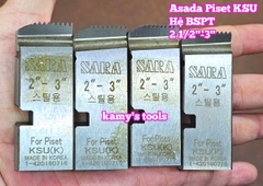 Dao tiện ren ống thép sắt tráng kẽm Asada Piset KSU hiệu Sara 2 1/2-3 inch 76mm-90mm hệ ren thông dụng BSPT