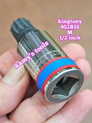 Đầu tuýp lú đầu sao 12 cạnh 1/2 inch Kingtony dài 66mm M16 M18 model 402B16 402B18