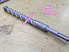 Mũi khoan bê tông chuôi gài SDS-PLUS 4 me Weshine 20mm 20x260mm WS-342026