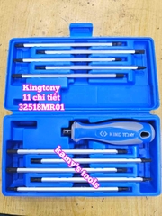 Bộ tua vít hai đầu 11 chi tiết hệ mét Kingtony 32518MR01