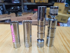 Đầu tuýp tháo mở Bugi có nam châm 12 cạnh 3/8 inch cao cấp 14mm 16mm cao cấp, tuýp mở bugi có từ tính