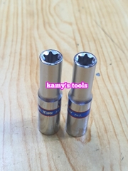 Đầu tuýp đầu khẩu E 1/4 inch dài 50mm Kingtony E4 E5 E6 E7 E8 model 227504M 227505M 227506M 227507M 227508M