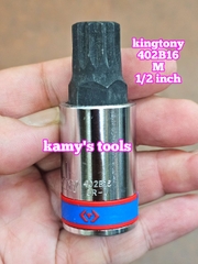 Đầu tuýp lú đầu sao 12 cạnh 1/2 inch Kingtony dài 66mm M16 M18 model 402B16 402B18