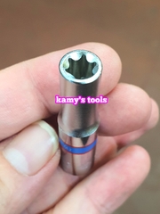 Đầu tuýp đầu khẩu E 1/4 inch dài 50mm Kingtony E4 E5 E6 E7 E8 model 227504M 227505M 227506M 227507M 227508M