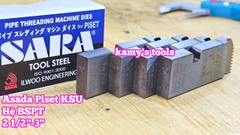 Dao tiện ren ống thép sắt tráng kẽm Asada Piset KSU hiệu Sara 2 1/2-3 inch 76mm-90mm hệ ren thông dụng BSPT