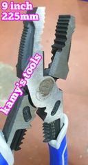 Kìm điện tuốt dây điện bấm cos đa năng 9 inch 225mm Rur R2220, kìm bằng