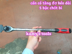 Cần siết tự động 1/2 inch Hotssman 72 răng cán có tăng đơ kéo dài 5 bậc chốt bi