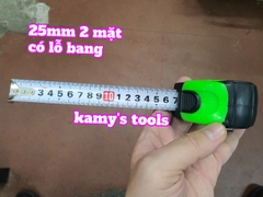 Thước cuộn 5m bản 25mm winshine vỏ bọc cao su 2 mặt có lỗ bang, thước kéo 5m, thước rút 5m