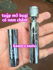 Đầu tuýp tháo mở Bugi có nam châm 12 cạnh 3/8 inch cao cấp 14mm 16mm cao cấp, tuýp mở bugi có từ tính