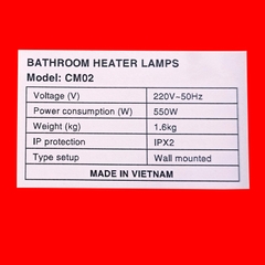 Đèn Sưởi Nhà Tắm 2 Bóng CAMAC - CM02