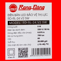 Đèn Học Để Bàn Bảo Vệ Thị Lực Rạng Đông RD - RL - 47 - V2.5W