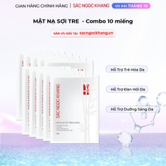 Set 10 Mặt Nạ sợi tre dưỡng trắng mịn da Sắc Ngọc Khang 25g/miếng