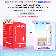 Combo 2 Nước Uống Collagen Dipeptide Mờ Nếp Nhăn - Dưỡng Ẩm Mịn Sắc Ngọc Khang - Liệu trình 2 tháng