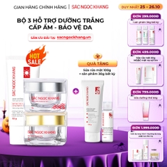 Combo Kem Mờ Nám, Nâng Tông, Bảo Vệ Da Sắc Ngọc Khang (Kem Ngày 30g + Kem Đêm 30g + Kem Chống Nắng SA MẠC)