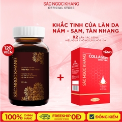 Viên Uống Sắc Ngọc Khang ++ 120 viên (tặng 1 Nước Uống Collagen Dipeptide Sắc Ngọc Khang (Hộp 5 túi x 20ml))