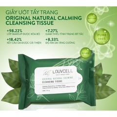 Khăn ướt tẩy trang dưỡng ẩm dịu nhẹ cho da Louv Cell Original Natural Calming Cleansing Tissue 10 tờ