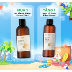 Sữa rửa mặt Gel bí đao Cocoon giúp da giảm dầu mụn Winter Melon Cleanser 140ml - 310ml mua 1 tặng 1