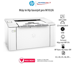Máy in Hp laserjet pro M102A Tốc độ 22 trang / phút khổ A4, 600 x 600 dpi dùng mực 17A tại vanphongstar chính hãng