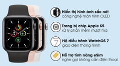 Apple Watch SE 40mm (4G) Viền Nhôm - Dây Cao Su