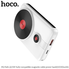 Pin sạc nhanh 22.5w không dây Hoco J92 10.000mAh magnetic QC3.0+PD 20W kèm cáp liền pin chính hãng [BH 1 năm]