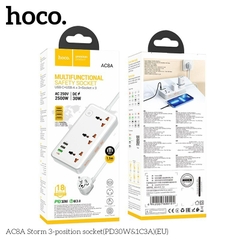 Ổ cắm điện đa năng HOCO AC8A 3U1C 3 ổ cắm 30W [BH 1 NĂM]