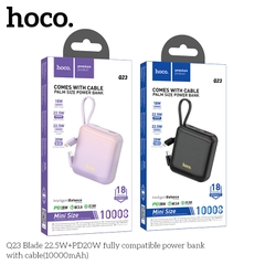 Pin sạc nhanh 22.5w Hoco Q23 10.000mAh kèm cáp liền pin dự phòng chính hãng [BH 1 Năm]