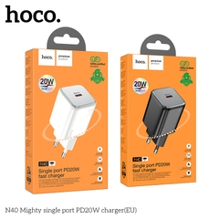 Cóc sạc nhanh 20w Hoco N40 PD 1 cổng type c chính hãng [BH 1 Năm]