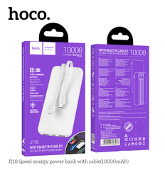 Pin sạc dự phòng Hoco J118 10.000mAh chính hãng kèm cáp liền pin [ BH 1 NĂM]