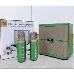 Loa bluetooth karaoke YS-213 kèm 2 micro không dây [BH 6 THÁNG]