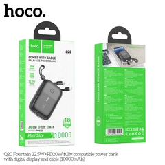 Pin sạc dự phòng sạc nhanh 22.5w Hoco Q20 nhỏ gọn dung lượng 10.000mAh kèm cáp lightning/ type c chính hãng [BH: 1 NĂM]