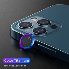 Cường lực ốp bảo vệ camera sau iPhone 12 Pro Max Titan 7 màu / pktn sale