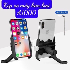 Giá đỡ kẹp điện thoại A1000 loại xịn trên xe máy gắn chân kính cao cấp (giống mẫu M3 / 3312 / A5)