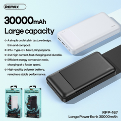 Pin sạc dự phòng Remax RPP-167 30.000mAh chính hãng [BH 1 năm]