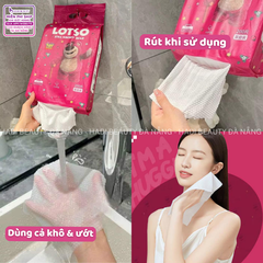 Gói khăn giấy lau đa năng gấu Strawberry Bear Losto 200 tờ (dạng treo rút trực tiếp, ko cần hộp đựng)