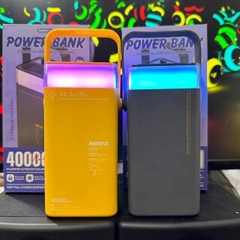 Pin sạc nhanh 22.5w Remax RPP-596 40.000mAh có đèn nhiều màu sắc dự phòng QC3.0+ PD chính hãng [BH: 1 năm]