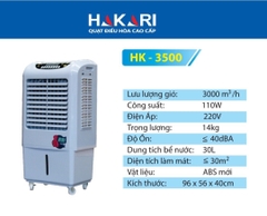 Quạt điều hòa cao cấp HAKARI HK-3500 công suất 110W, dung tích bể nước 30L (ĐẶT TRƯỚC 2 TIẾNG) [BH: 1 năm] zxc#