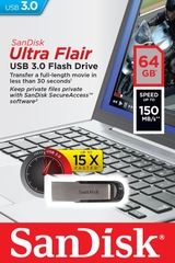 USB 3.0 SanDisk Ultra Flair CZ73 64GB chính hãng - Speed up to 150MB/s [BH: 2 năm]