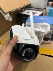 Camera IP Wifi Yoosee Q001 2 mắt 5.0Mpx HD P2P ngoài trời (hiện 2 màn hình 2 mắt cùng lúc) ban đêm có màu chính hãng [BH 6 tháng]