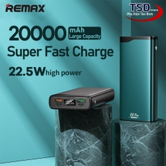 Pin sạc nhanh 22.5w REMAX RPP-129 20.000mAh PD QC3.0 sạc dự phòng chính hãng [BH 1 năm]