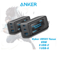 Cóc sạc nhanh 65w Anker A9523 PowerPort III Yasuo (2 cổng type-c, 1 cổng usb) chính hãng [BH 1 năm]