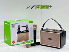 Loa bluetooth Boom Bass M4202+ kèm 2 micro không dây hát karaoke xách tay [BH 6 tháng]